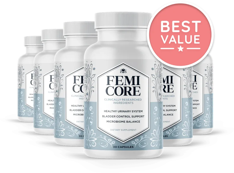 FemiCore 6-bottle package, 180-day supply